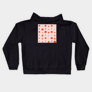 Pink Coral Random Polka Dots Seamless Repeat Pattern Kids Hoodie